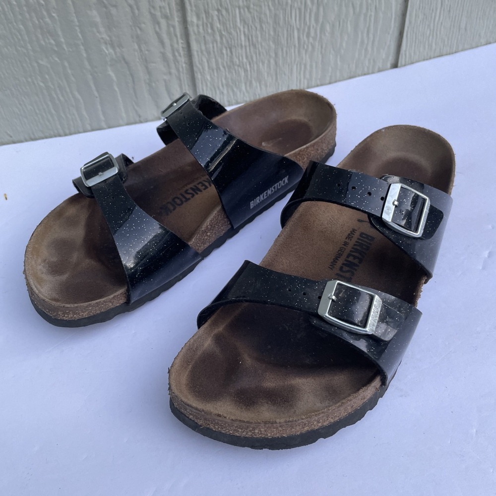 Birkenstock sandals Womens 10 Mens 8 Black Arizona Cosmic Sparkle Causal Beach